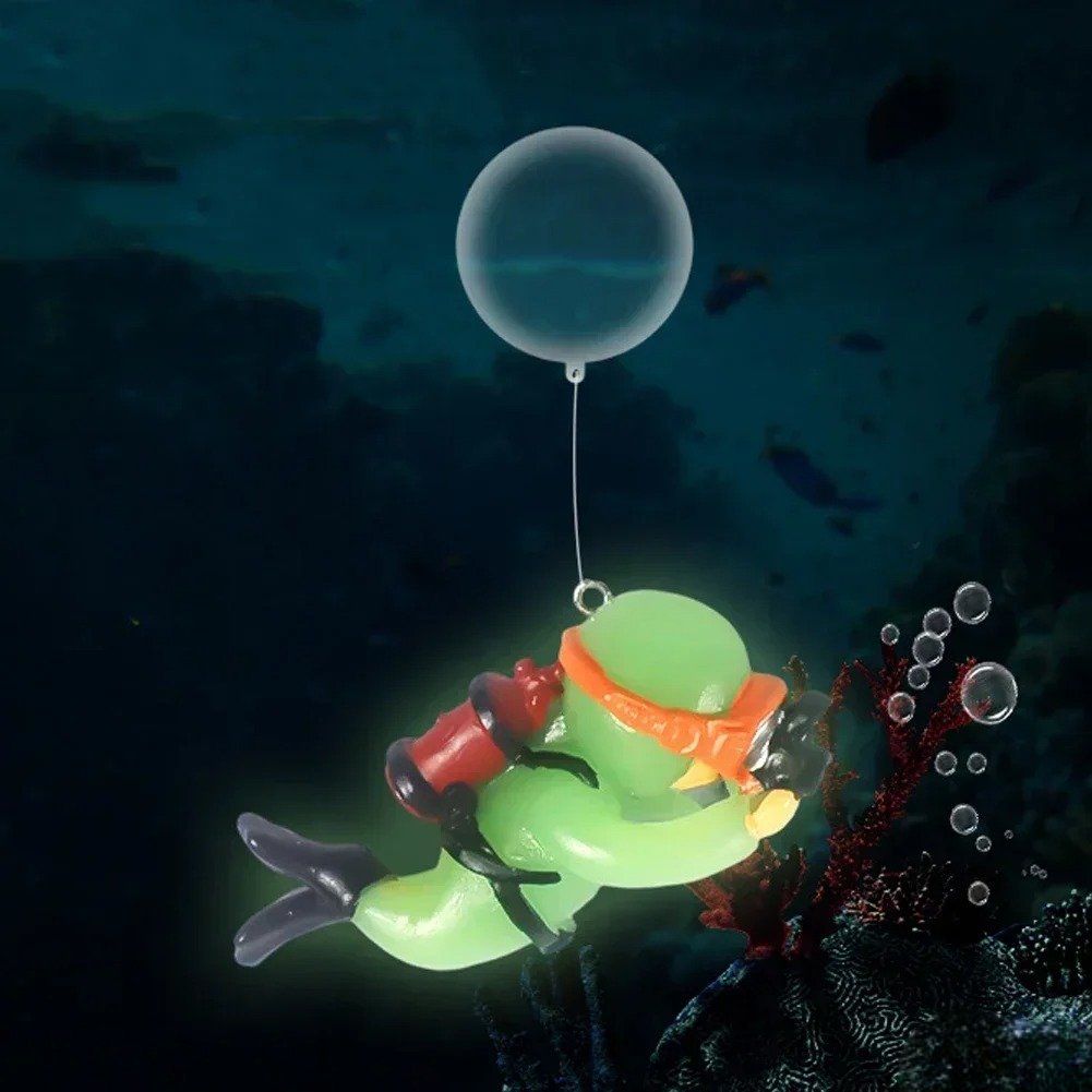 Décor Aquarium - LuminousMiniDiver™ - Photographe Vert - Aqua Malin