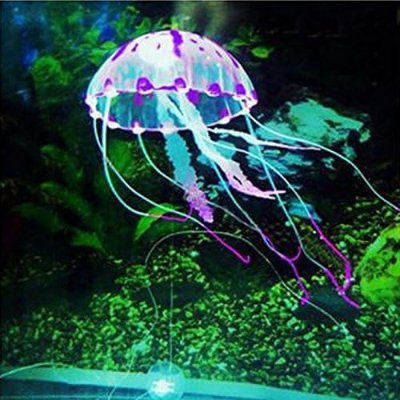 Décor Aquarium - GlowingJellyfish™ - Mauve - Aqua Malin