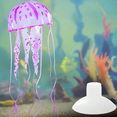 Décor Aquarium - GlowingJellyfish™ - Mauve - Aqua Malin