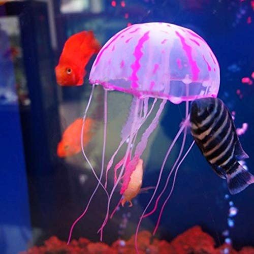 Décor Aquarium - GlowingJellyfish™ - Rose - Aqua Malin